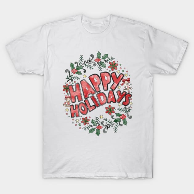 Happy holidays T-Shirt by Pau Ba